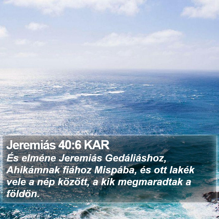 Jeremiás 40:6 KAR Bible Study