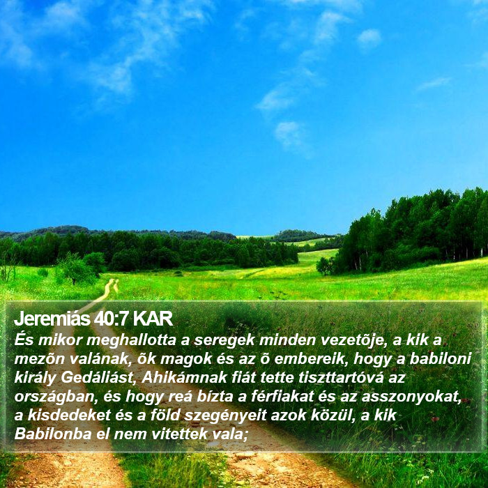 Jeremiás 40:7 KAR Bible Study