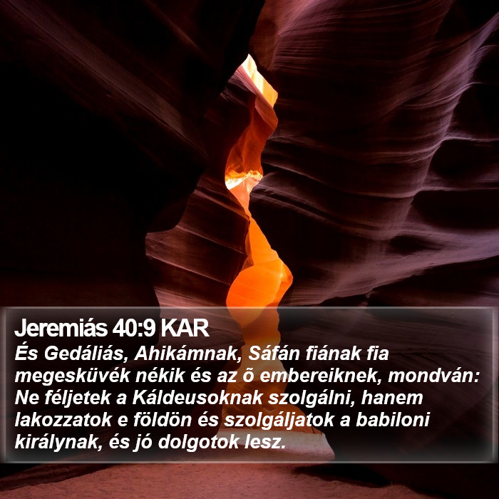 Jeremiás 40:9 KAR Bible Study