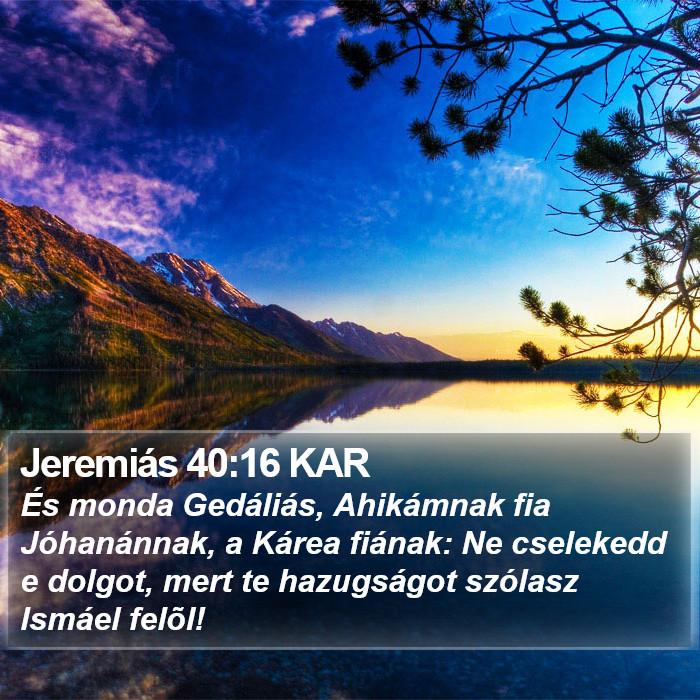 Jeremiás 40:16 KAR Bible Study