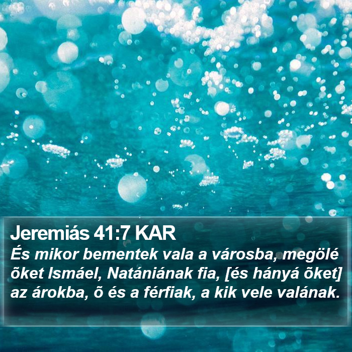 Jeremiás 41:7 KAR Bible Study