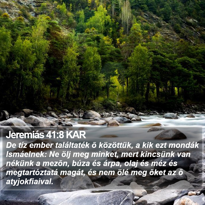 Jeremiás 41:8 KAR Bible Study
