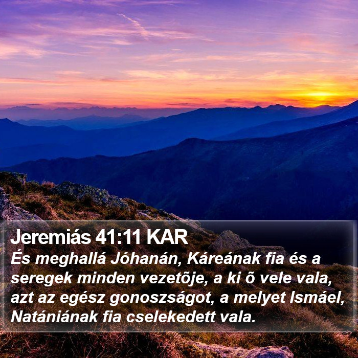 Jeremiás 41:11 KAR Bible Study