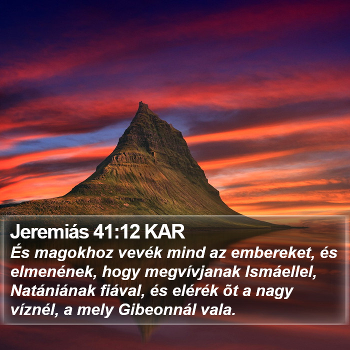 Jeremiás 41:12 KAR Bible Study