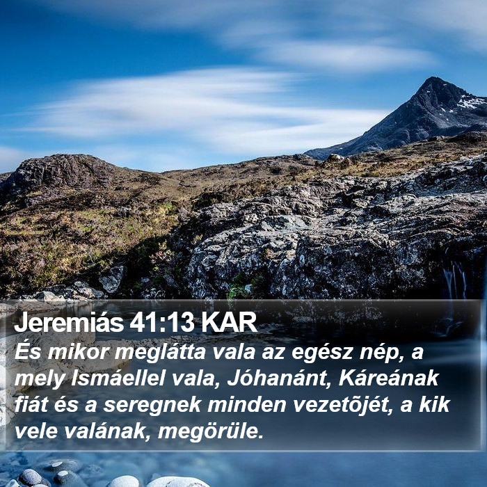 Jeremiás 41:13 KAR Bible Study