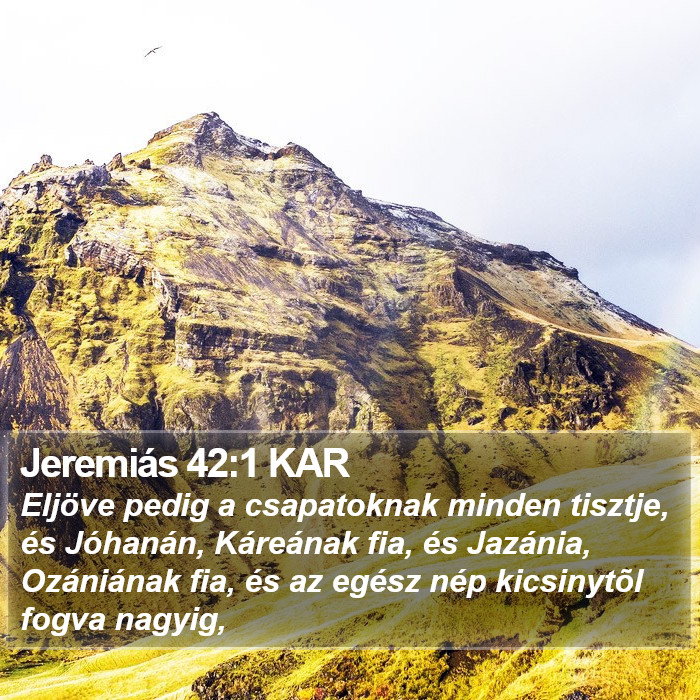 Jeremiás 42:1 KAR Bible Study