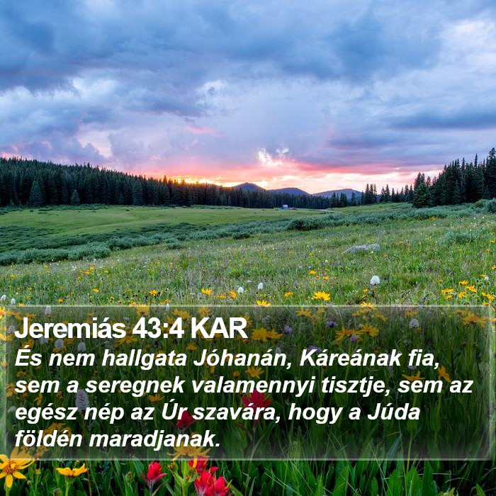 Jeremiás 43:4 KAR Bible Study