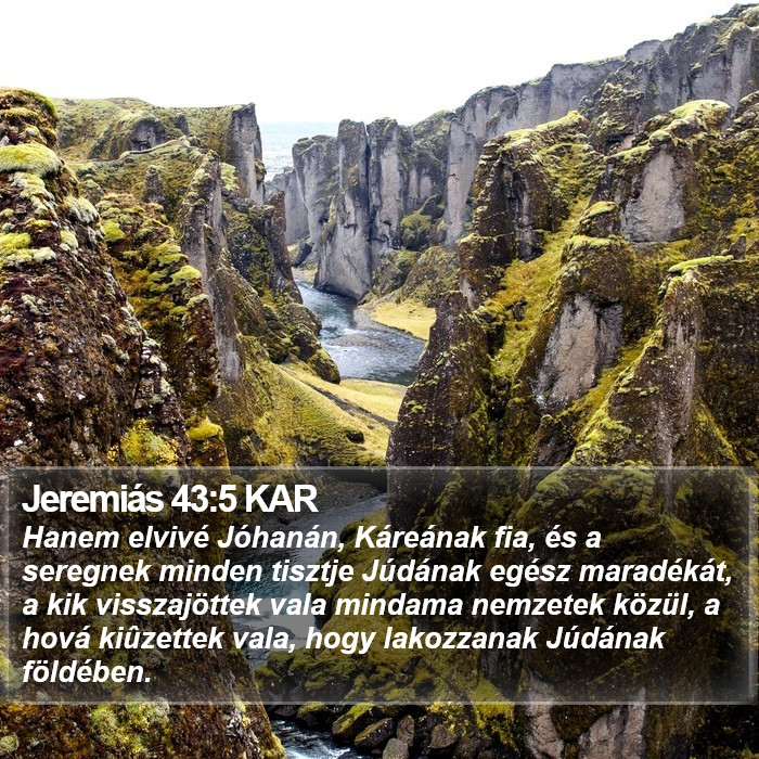 Jeremiás 43:5 KAR Bible Study