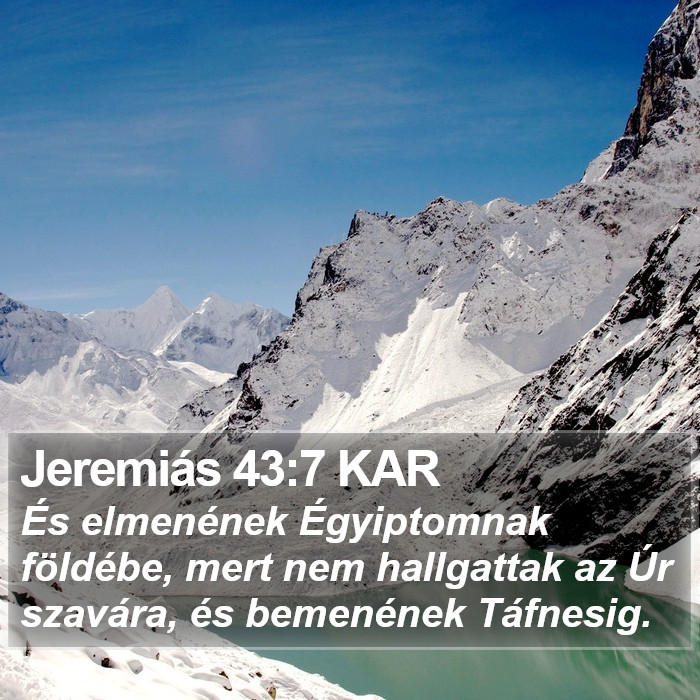 Jeremiás 43:7 KAR Bible Study