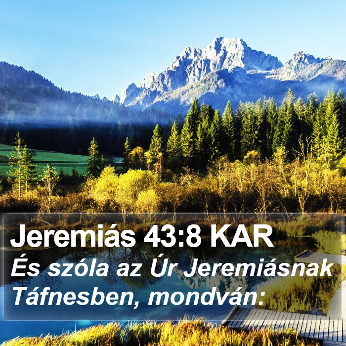 Jeremiás 43:8 KAR Bible Study