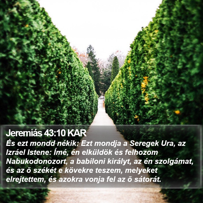 Jeremiás 43:10 KAR Bible Study