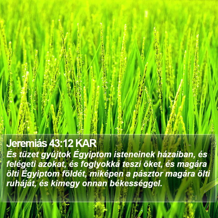 Jeremiás 43:12 KAR Bible Study