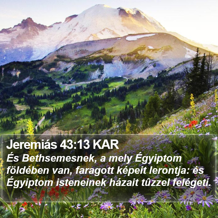 Jeremiás 43:13 KAR Bible Study