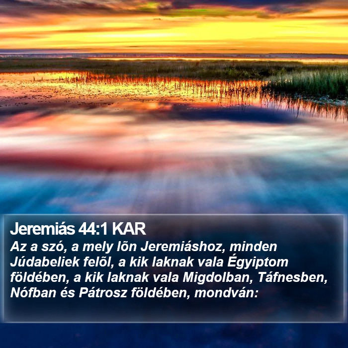 Jeremiás 44:1 KAR Bible Study