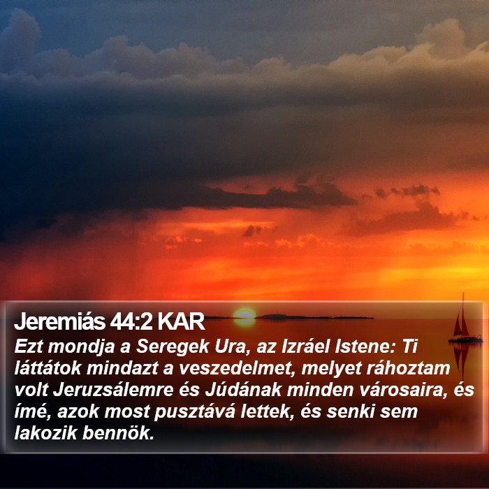 Jeremiás 44:2 KAR Bible Study