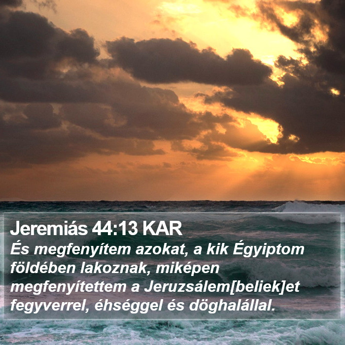 Jeremiás 44:13 KAR Bible Study