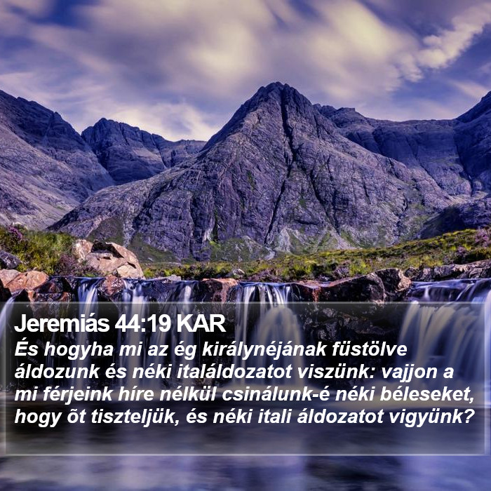 Jeremiás 44:19 KAR Bible Study