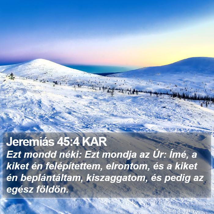 Jeremiás 45:4 KAR Bible Study