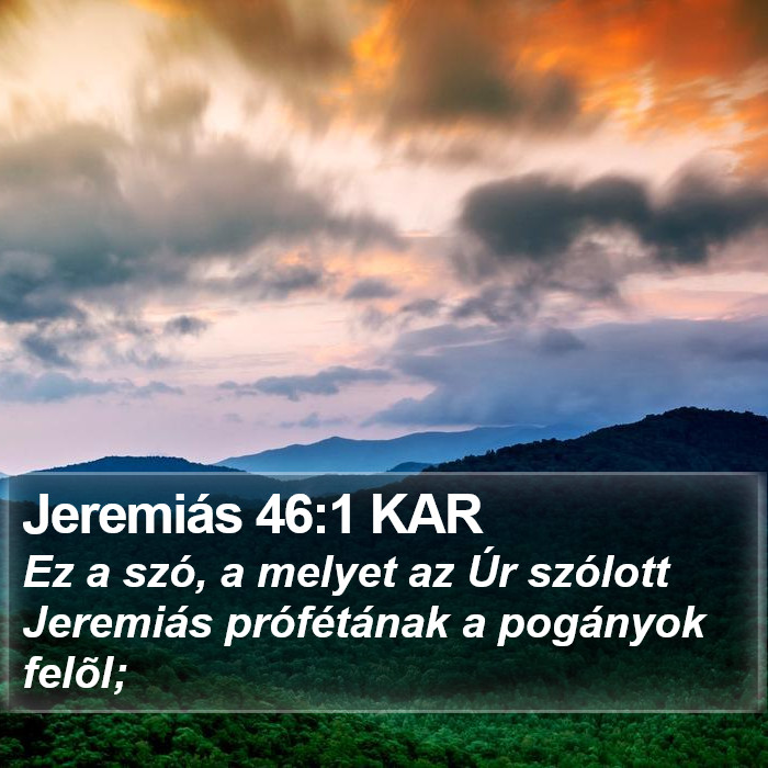 Jeremiás 46:1 KAR Bible Study