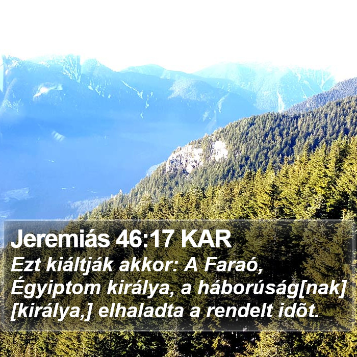 Jeremiás 46:17 KAR Bible Study