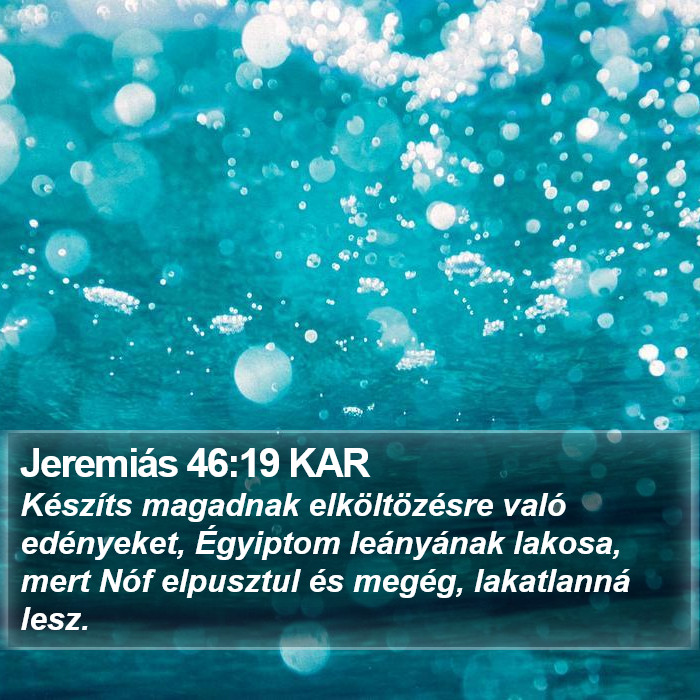 Jeremiás 46:19 KAR Bible Study