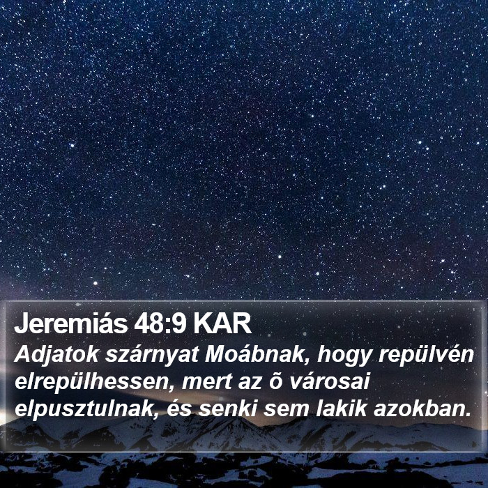 Jeremiás 48:9 KAR Bible Study