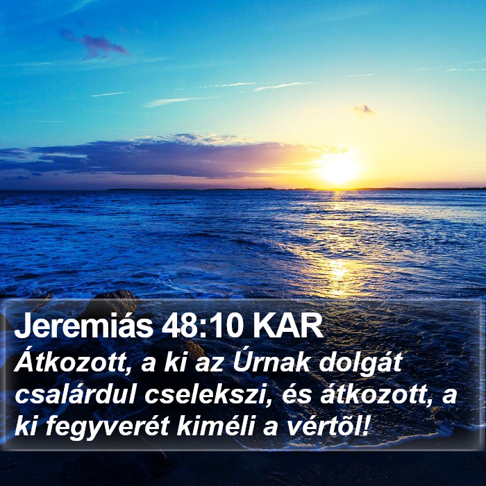 Jeremiás 48:10 KAR Bible Study