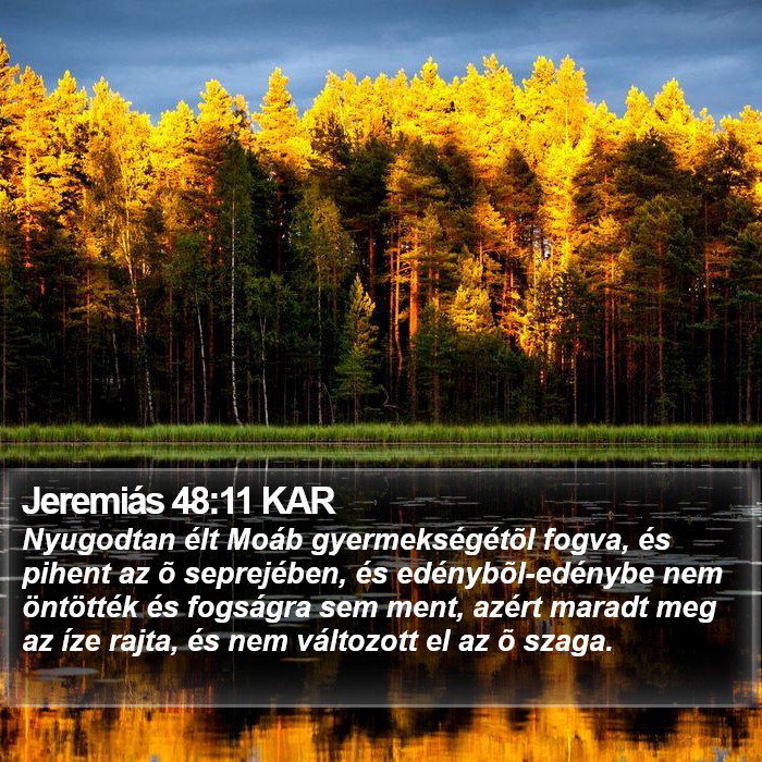 Jeremiás 48:11 KAR Bible Study