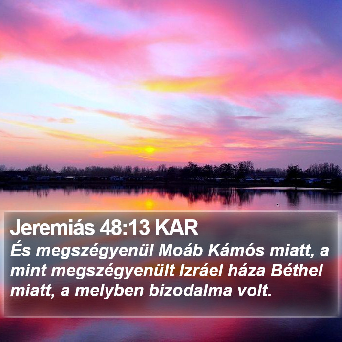 Jeremiás 48:13 KAR Bible Study