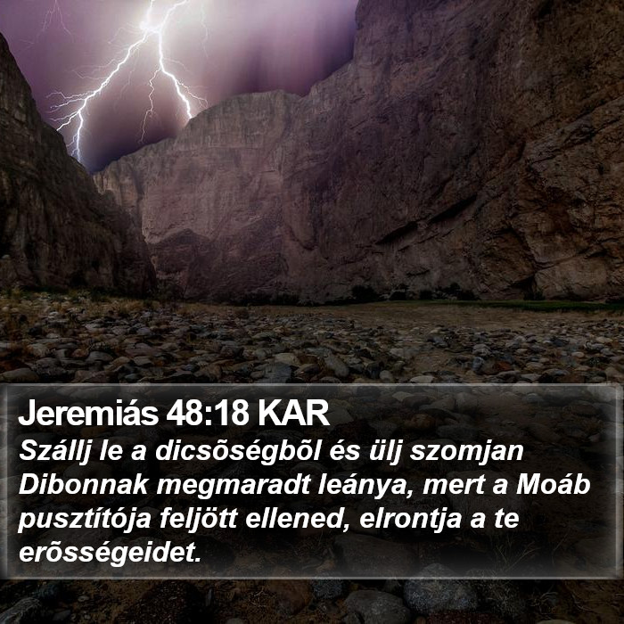 Jeremiás 48:18 KAR Bible Study