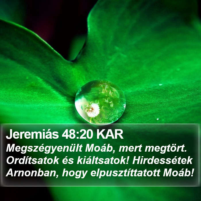 Jeremiás 48:20 KAR Bible Study