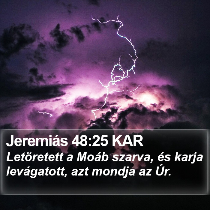 Jeremiás 48:25 KAR Bible Study