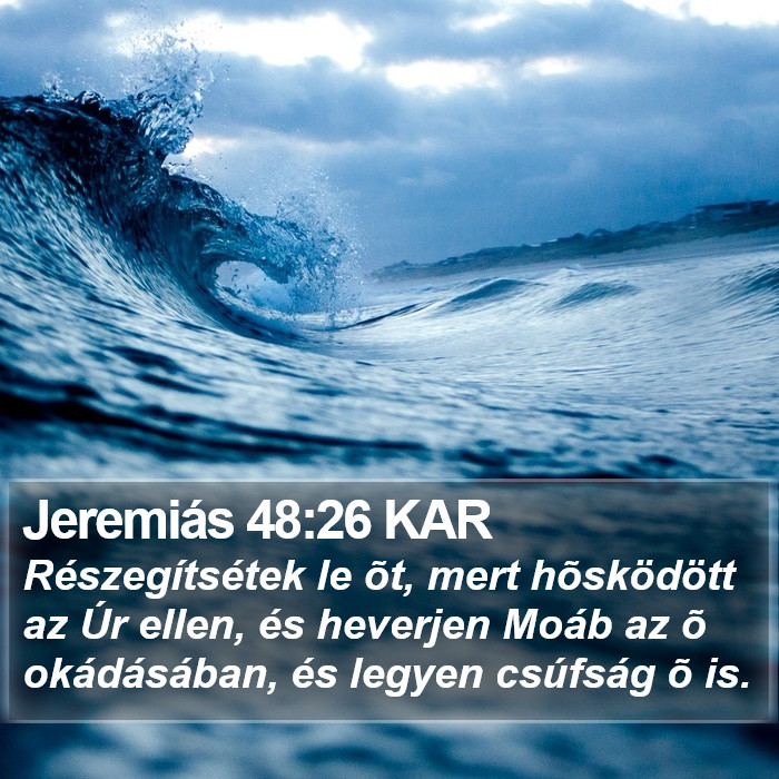 Jeremiás 48:26 KAR Bible Study