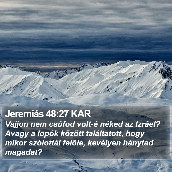 Jeremiás 48:27 KAR Bible Study