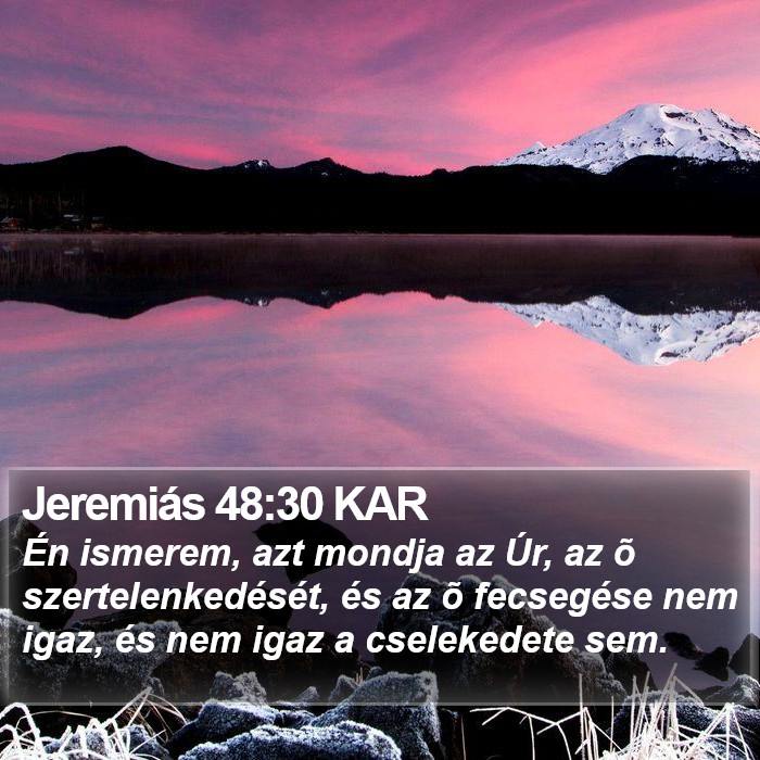 Jeremiás 48:30 KAR Bible Study