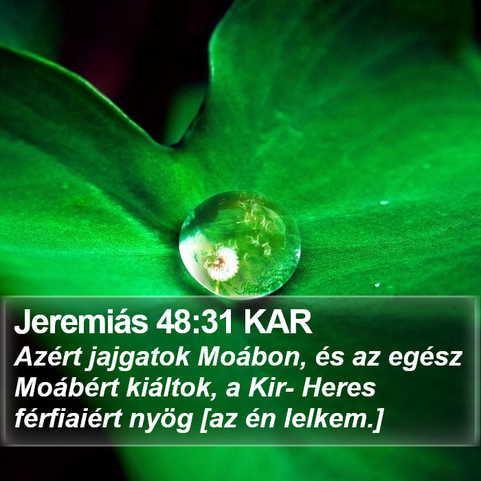 Jeremiás 48:31 KAR Bible Study