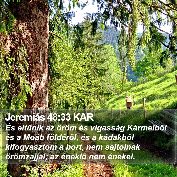 Jeremiás 48:33 KAR Bible Study