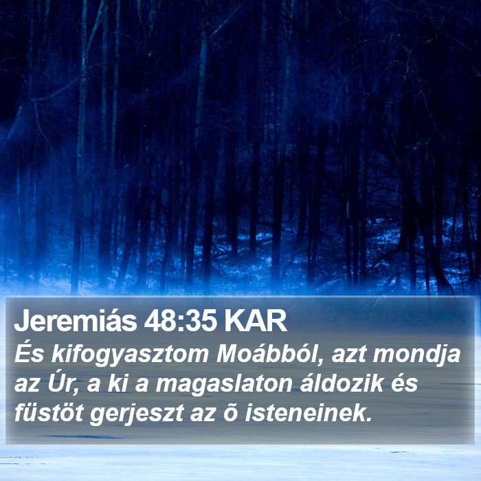 Jeremiás 48:35 KAR Bible Study