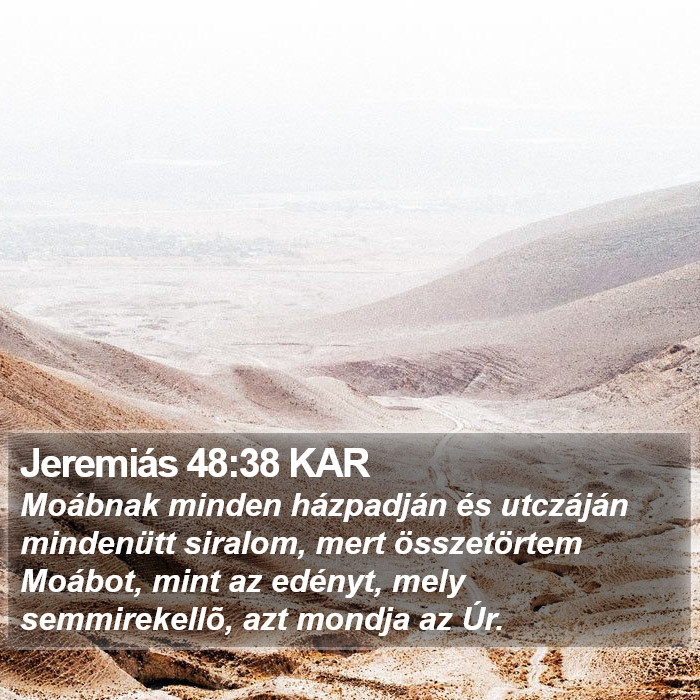 Jeremiás 48:38 KAR Bible Study