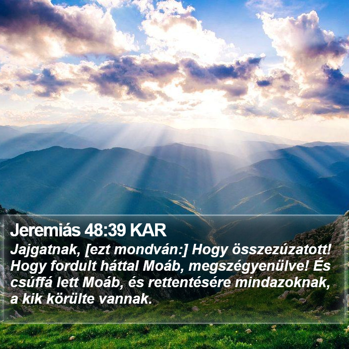 Jeremiás 48:39 KAR Bible Study