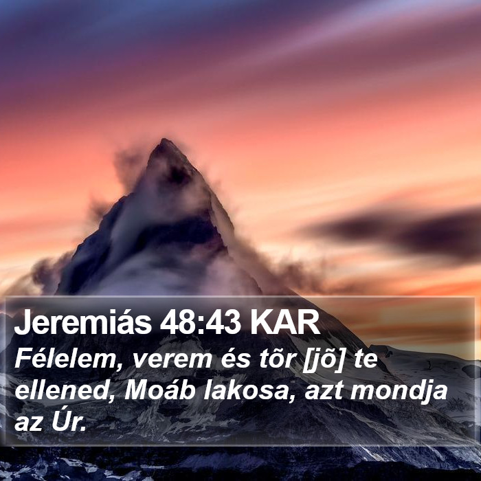 Jeremiás 48:43 KAR Bible Study