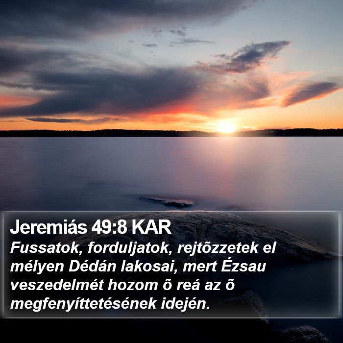 Jeremiás 49:8 KAR Bible Study