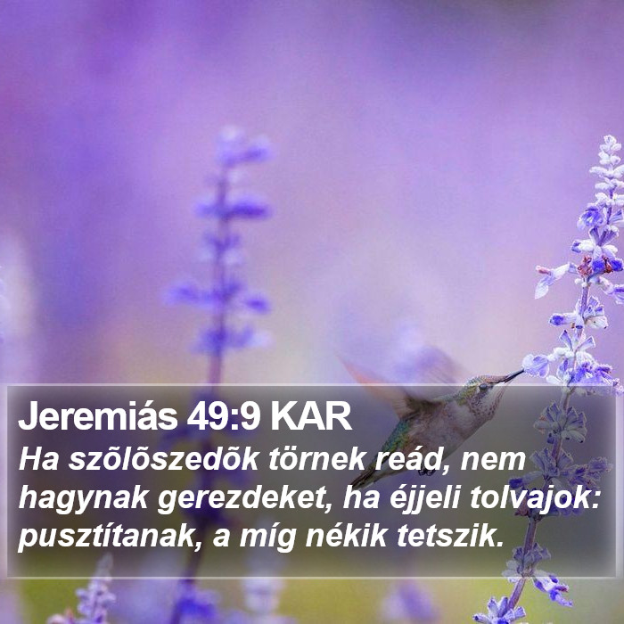 Jeremiás 49:9 KAR Bible Study