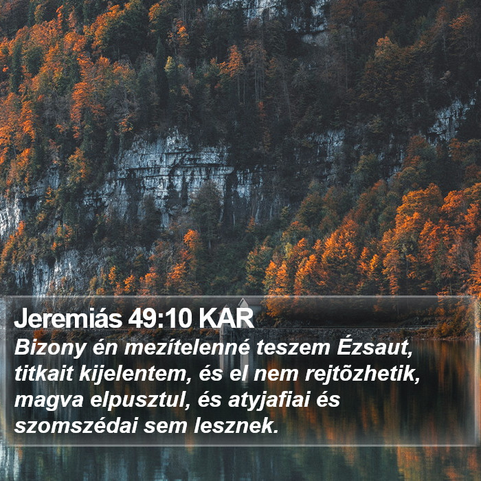 Jeremiás 49:10 KAR Bible Study