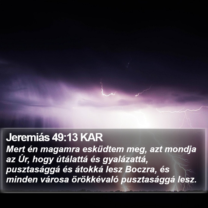 Jeremiás 49:13 KAR Bible Study