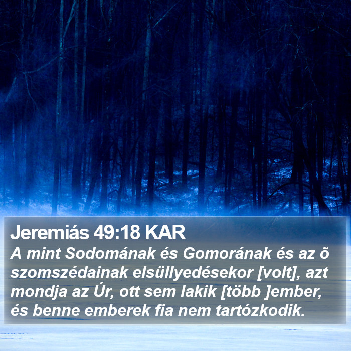 Jeremiás 49:18 KAR Bible Study