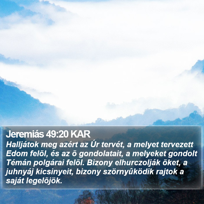 Jeremiás 49:20 KAR Bible Study