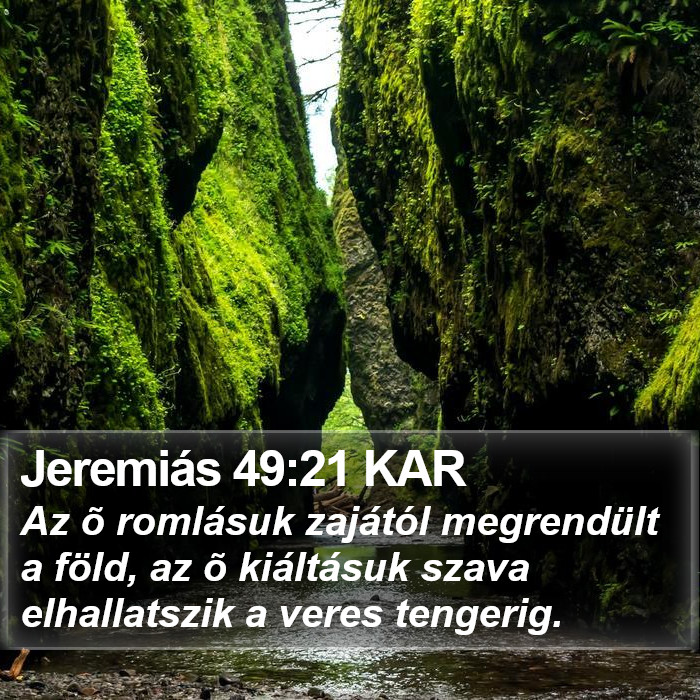 Jeremiás 49:21 KAR Bible Study