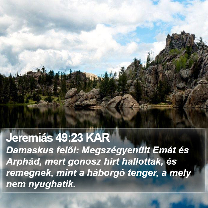 Jeremiás 49:23 KAR Bible Study