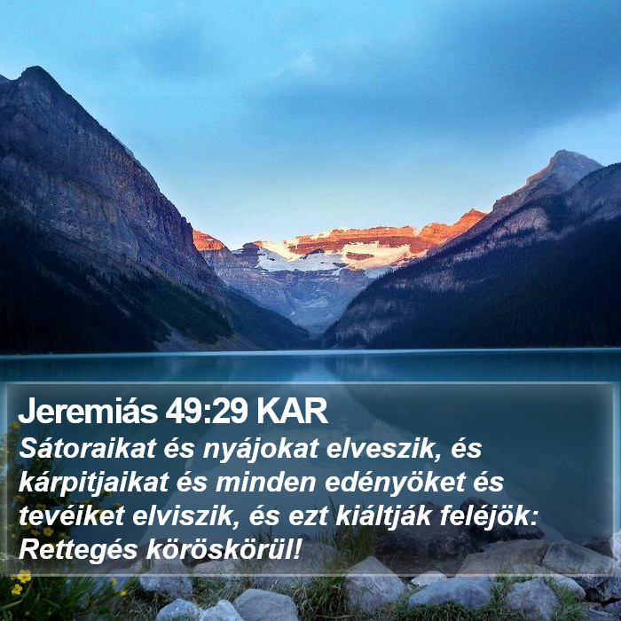 Jeremiás 49:29 KAR Bible Study